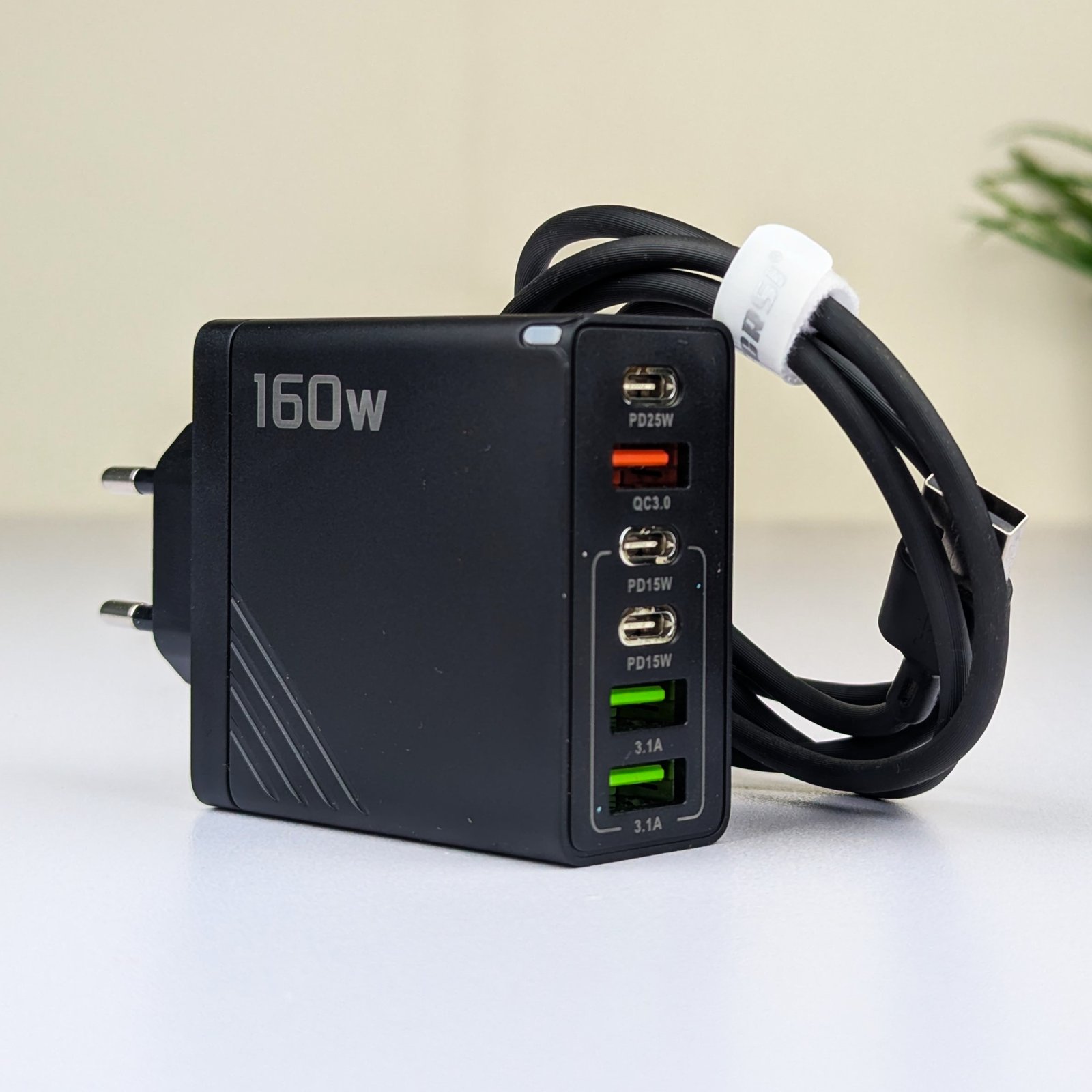 160W Super Fast Multi-Port GaN Charger with