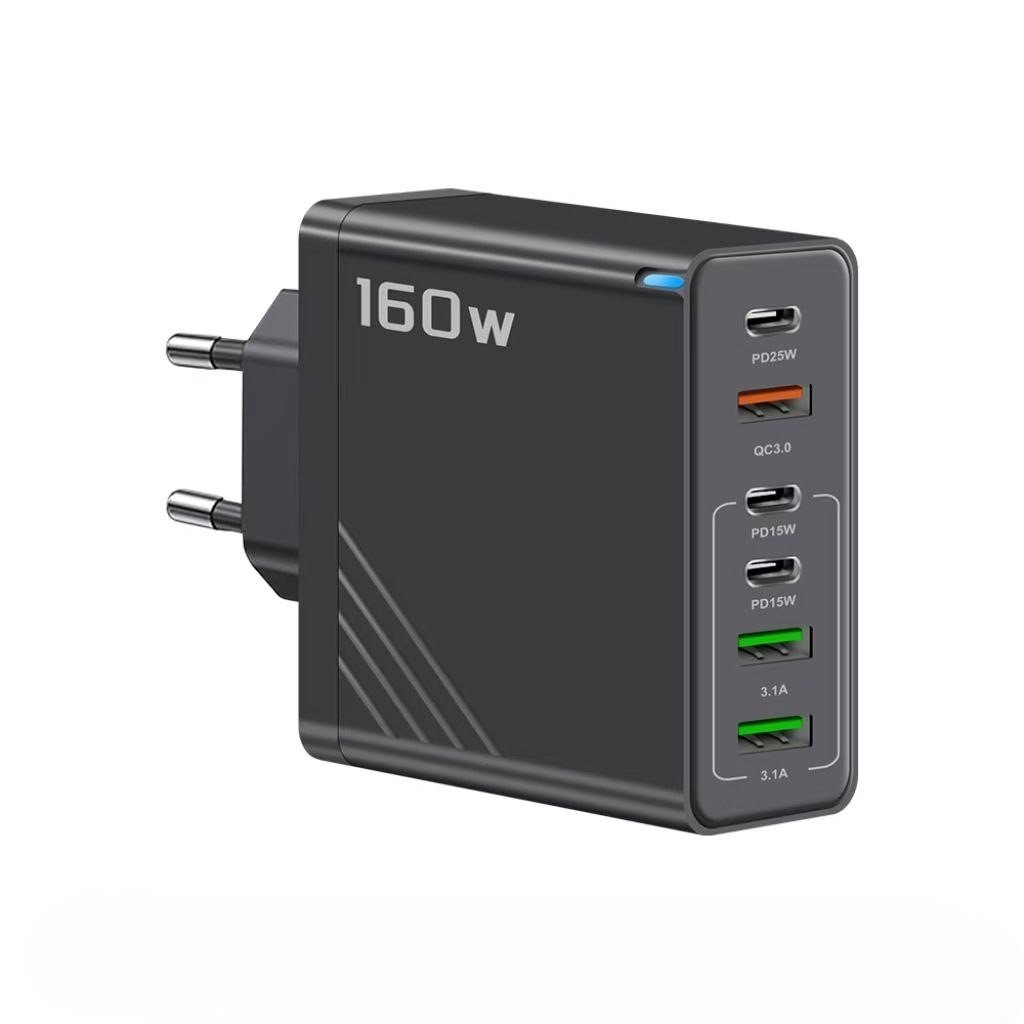 160W Super Fast Multi-Port GaN Charger with